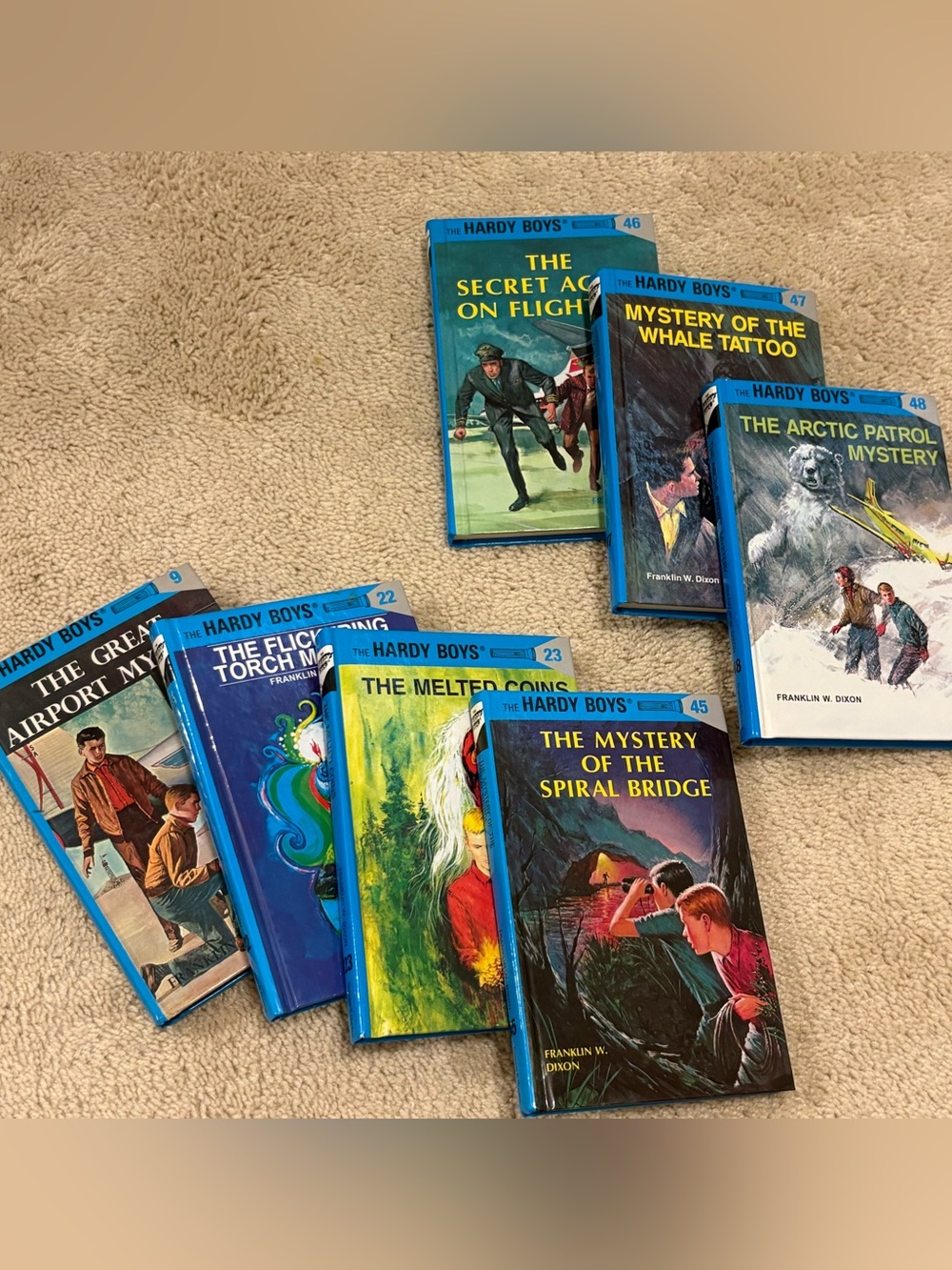 Vintage Hardy Boys by Franklin W. Dixon Hardcover Book Set of 7